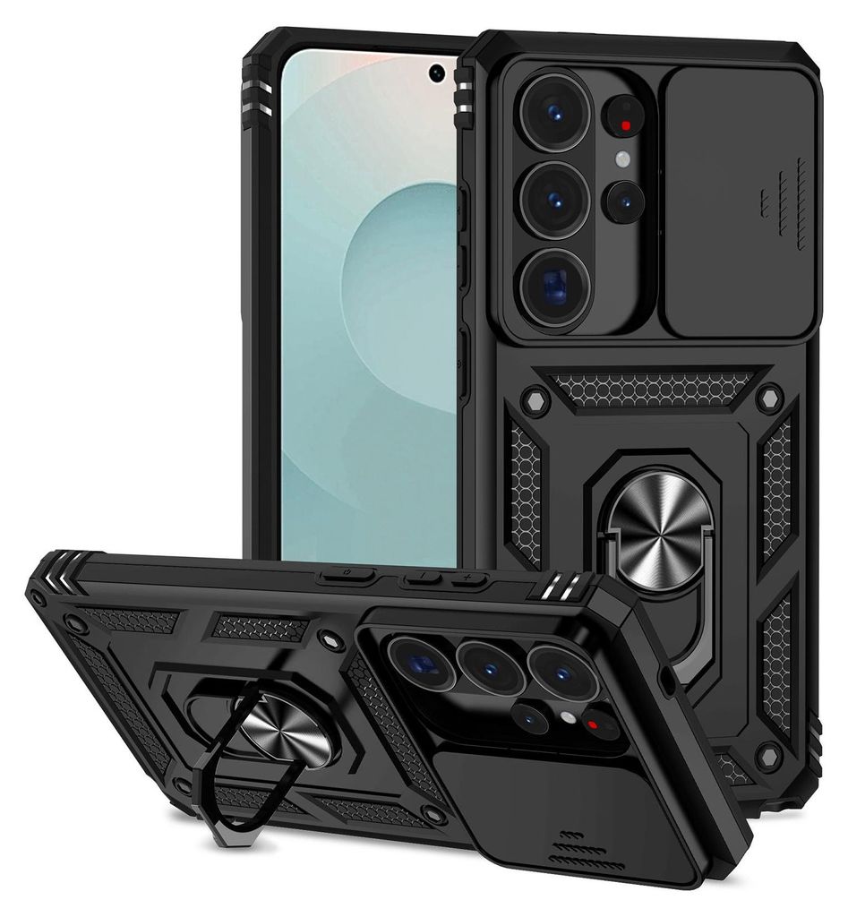 Galaxy S26 Ultra Hülle mit Schiebe Kamera Schutz und Produktbild 