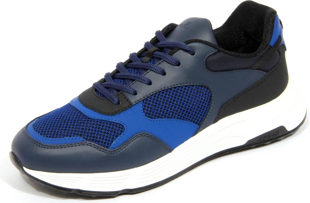H2738 sneaker uomo HOGAN HYPERLIGHT Männer Schuhe Leder/Stoff blau