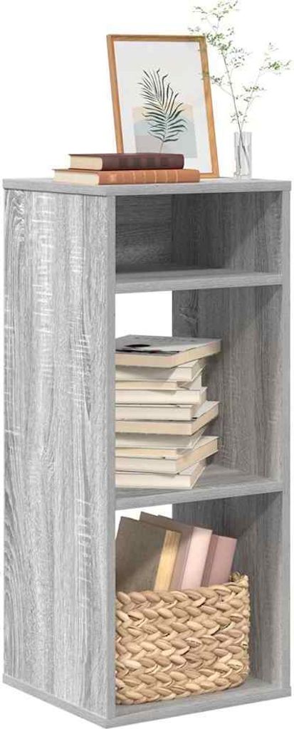 "2025"cloris Bücherregal Grau Sonoma 34x31x80 cm Holzwerkstoff - Bücherregale CHY76815
