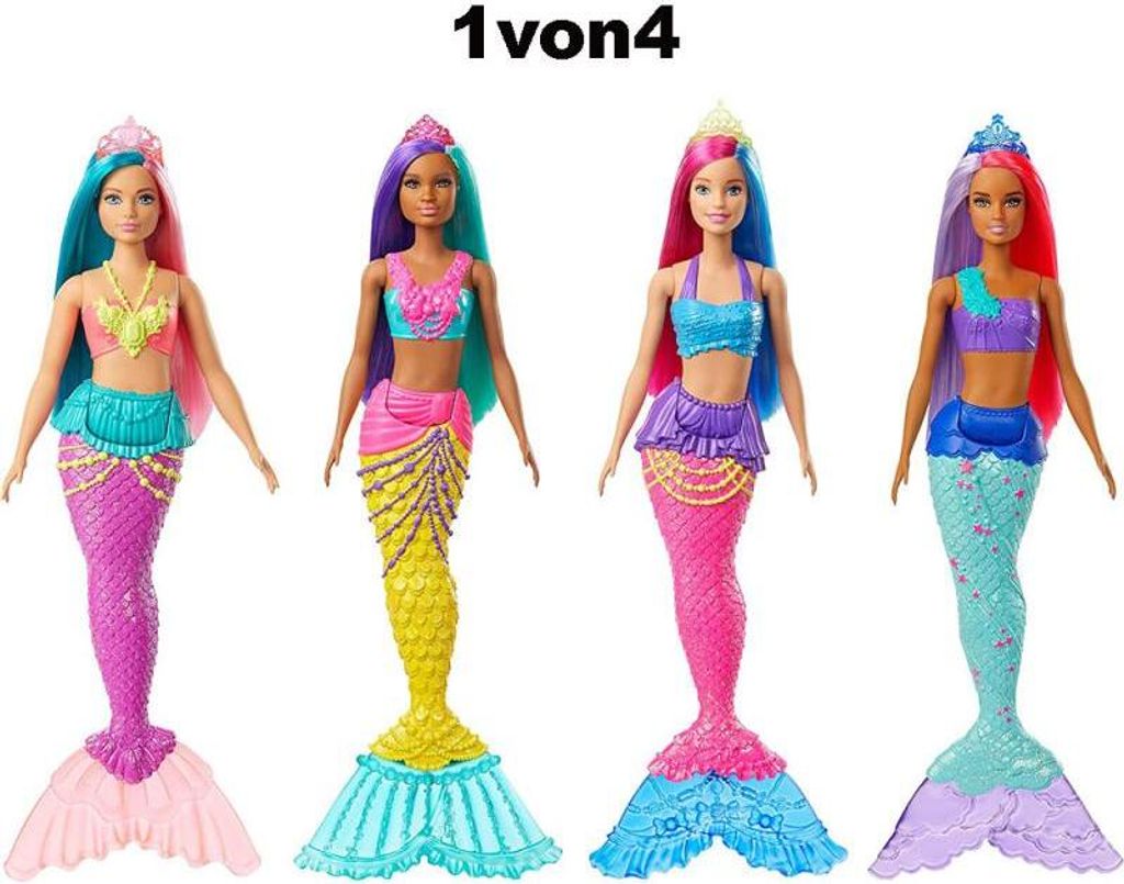 Barbie Mattel GJK07 Dreamtopia Meerjungfrau Puppe für Badewanne zufällige Auswahl