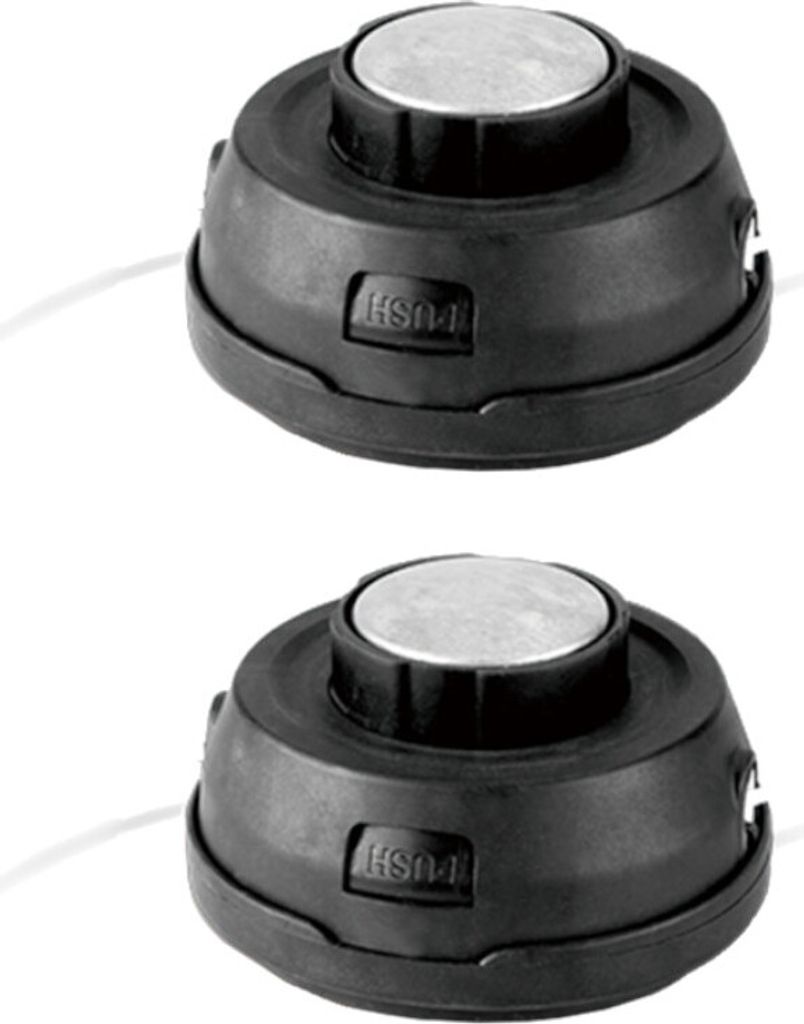 2x Trade-Shop Universal Trimmerkopf/Fadenkopf/Spulenkopf mit M10 Linksgewinde für die meisten Rasenmäher Rasentrimmer