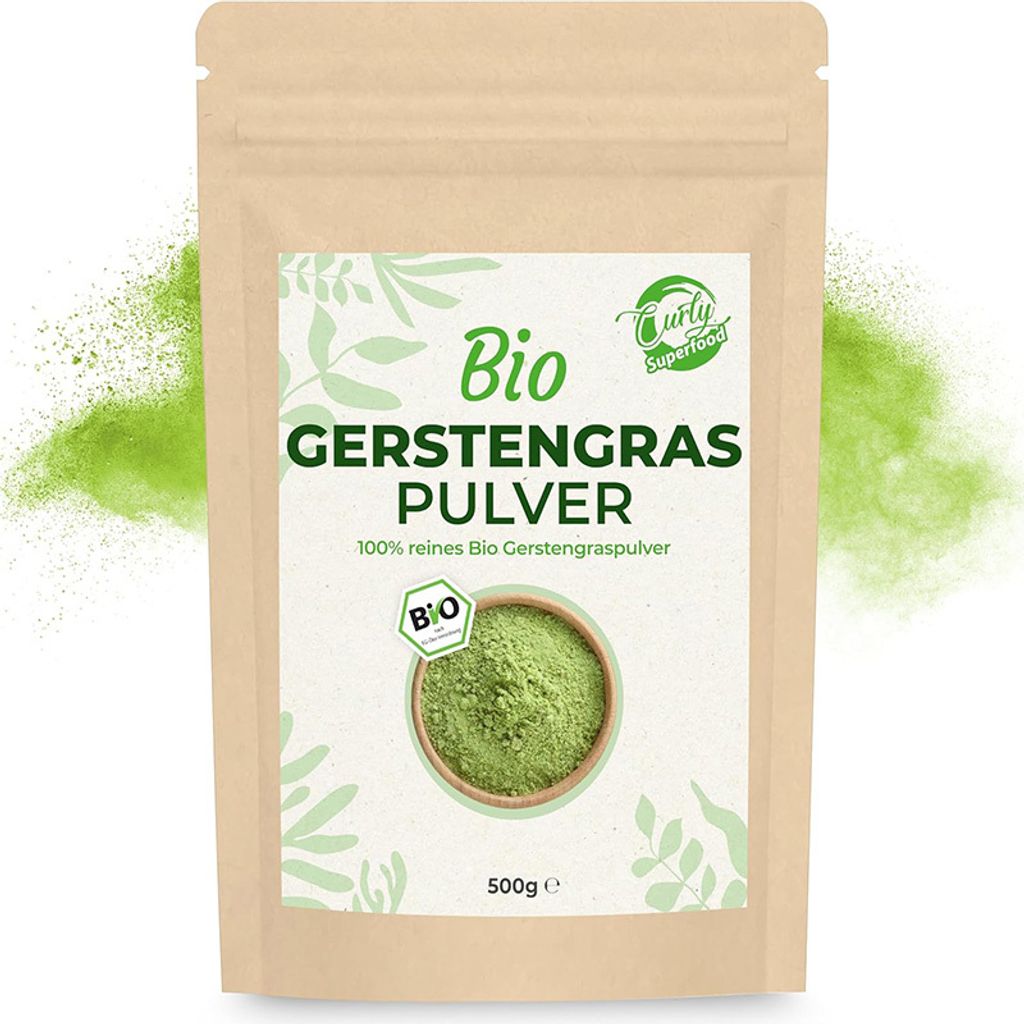Gerstengras Pulver in Rohkostqualität 500g Produktbild 