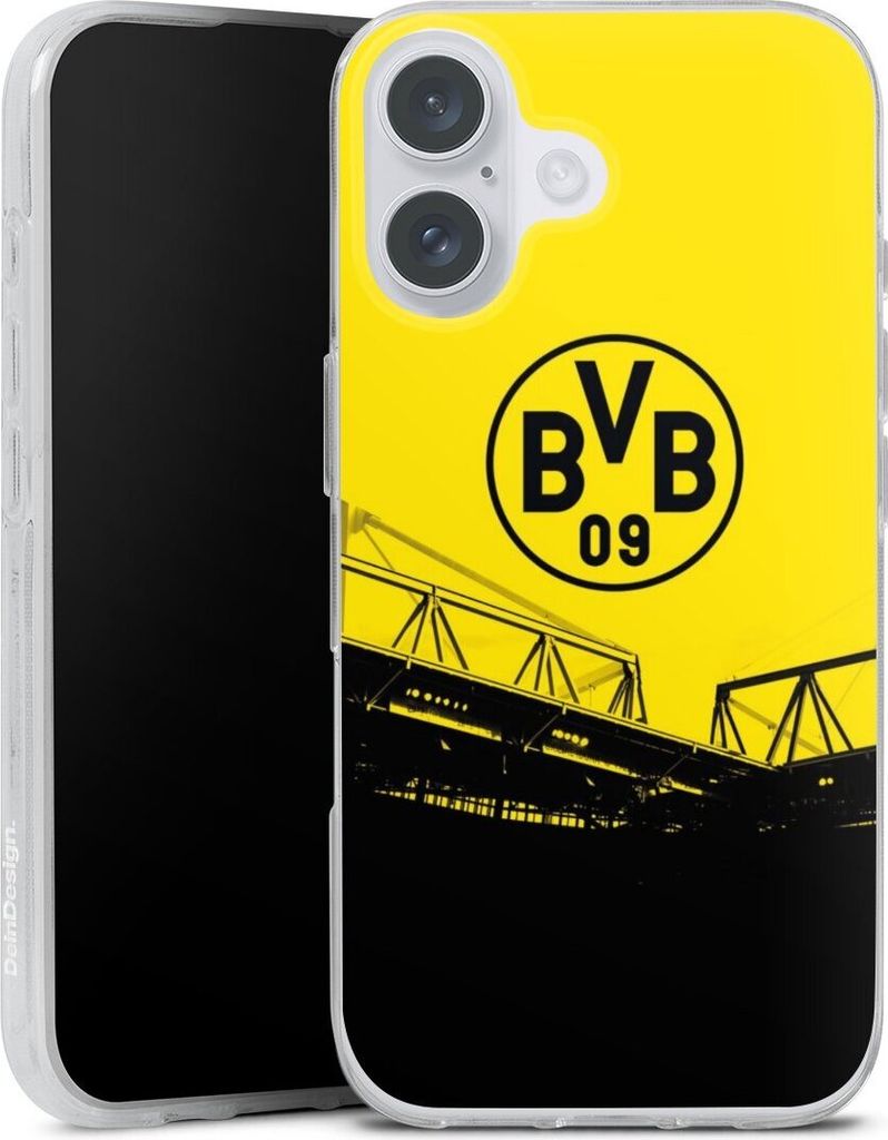 DeinDesign Handyhülle für Apple iPhone 16 Plus Silikon Hülle Case Smartphone Schutzhülle BVB Borussia Dortmund Fanartikel