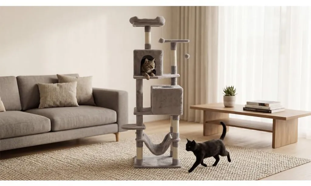 Arbre à chat Rebel RA-1007 gris 155 cm - Solution anti-griffures