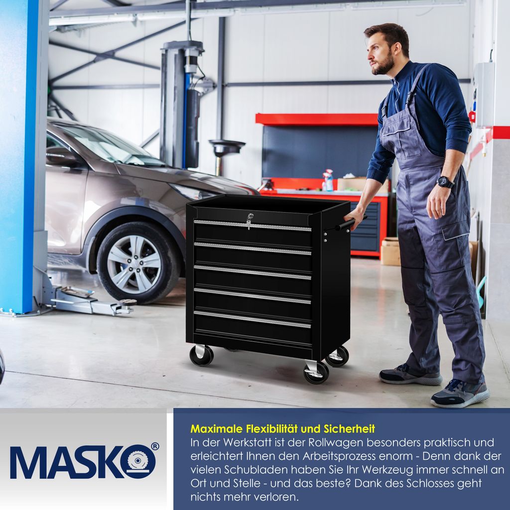 MASKO® Werkstattwagen Rollwagen Werkzeugwagen Werkzeugkiste Produktbild 6