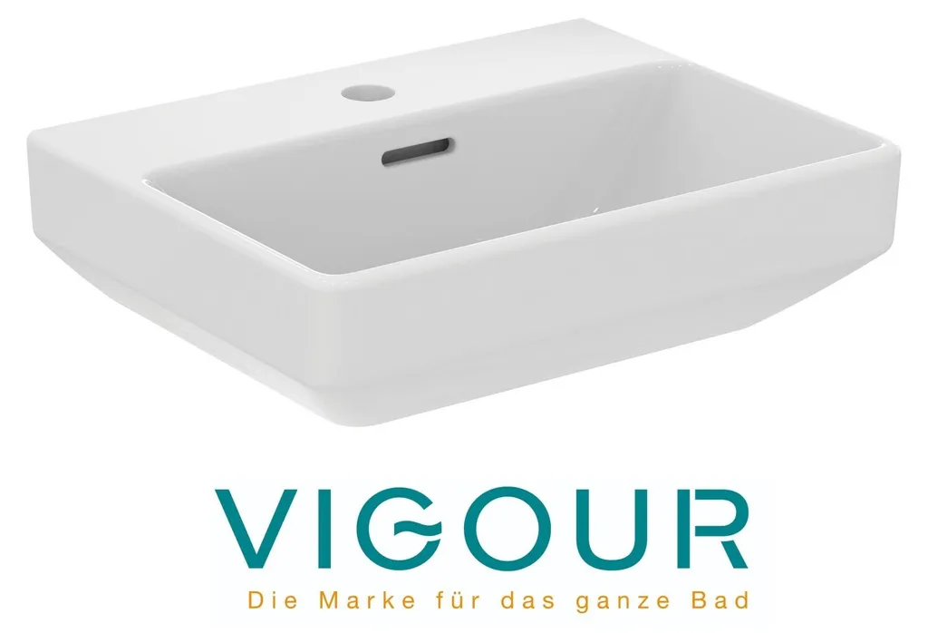 Lavabo céramique 45 cm VIGOUR avec traitement spécial PflegetectPLUS
