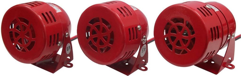 Motorsirene 12V / 24V / 230V Alarmsirene Motor Sirene Alarmanlage Fliegeralarm 24V DC