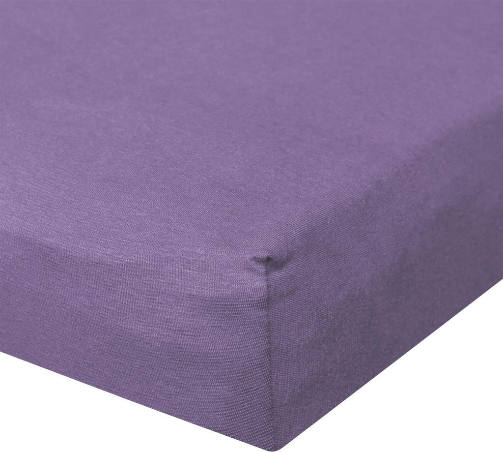 Bettwaren-Shop Jersey Spannbetttuch Ultra-Stretch 140x200 - 160x220 cm lila