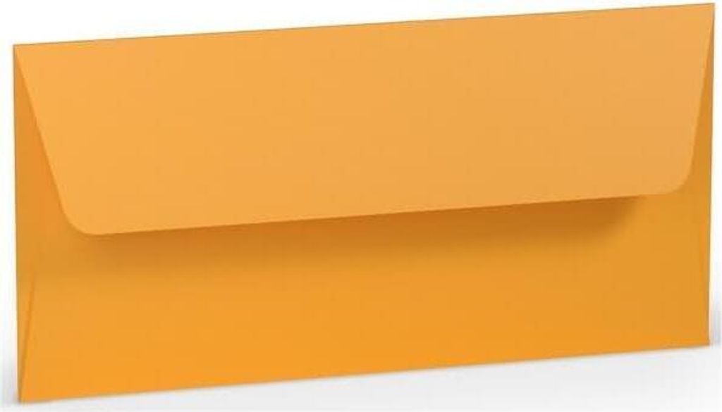 Briefumschlag DL Nassklebung Seidenfutter Ocker