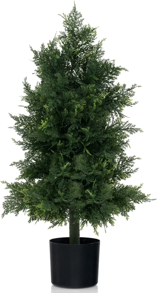 COSTWAY Plante Artificielle Cèdre 80 cm - Arbre de Pin Taillé avec Pot