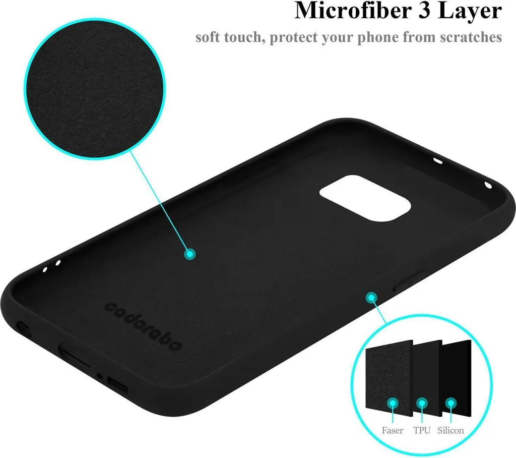 Custodia Samsung S6 EDGE Nera - Cadorabo TPU Etui Protettiva - 6