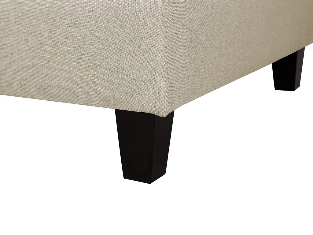 Pouf Ottoman rectangulaire beige Beliani avec structure en bois robuste - 7