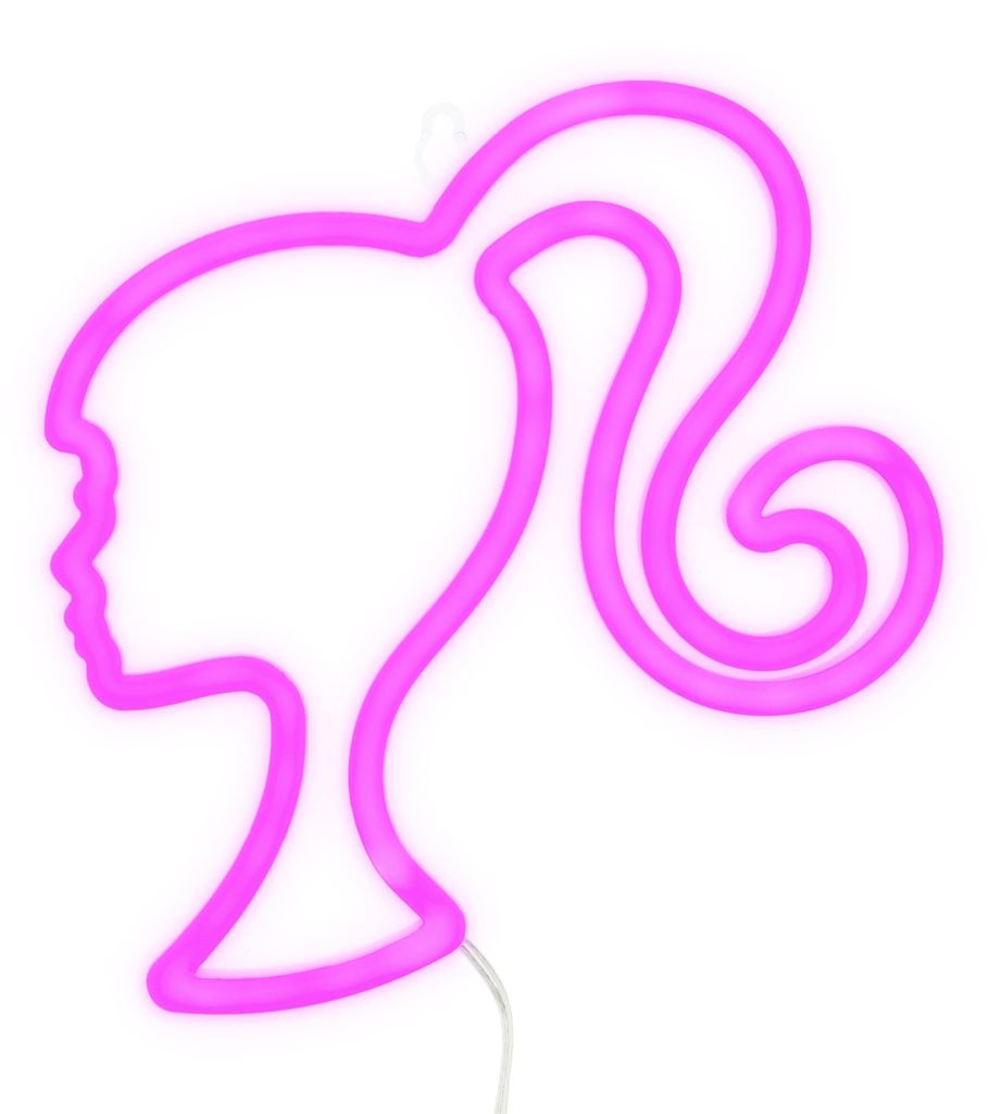 Paladone Barbie LED-Neonlicht, rosa Puppe, USB-betrieben, Produktbild 