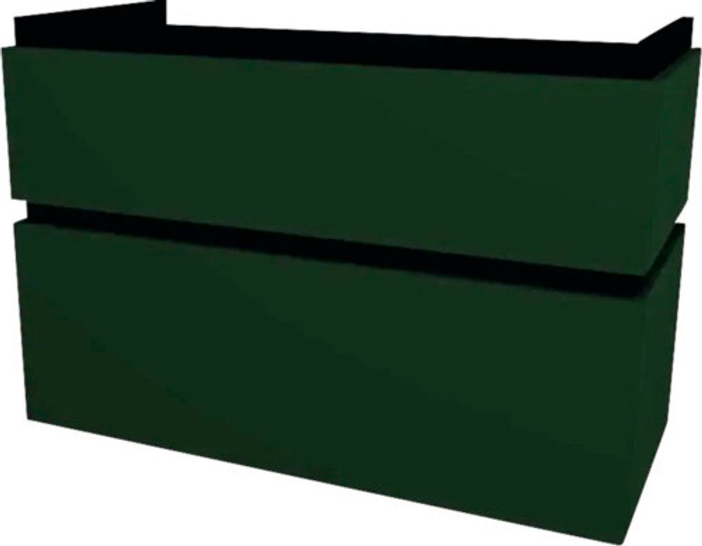 Waschtischunterschrank mit 2 Schubladen Devo Viva 2.0 BxHxT 97x51x44 cm conifer green supermatt