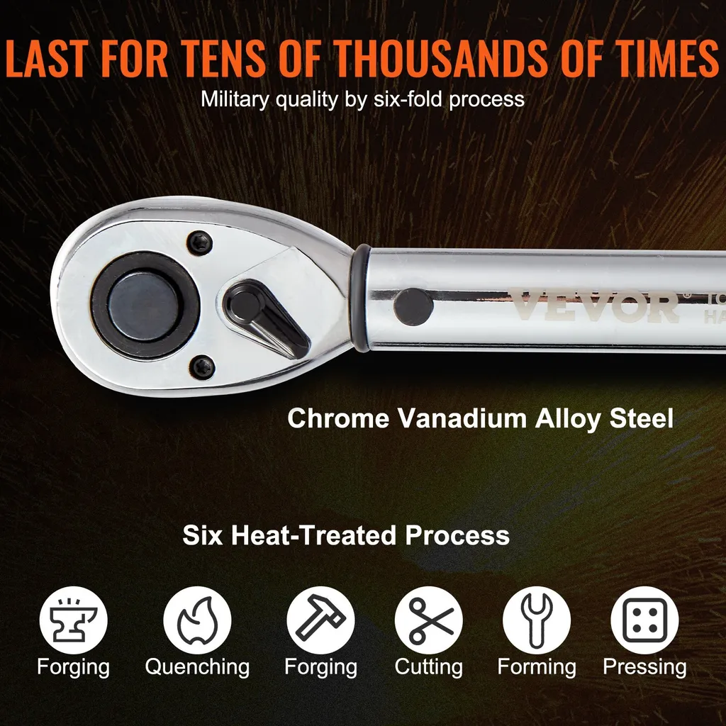 Chiave Dinamometrica 1/2 Pollici 14-204 Nm | Precisione 3% Certificata - 3