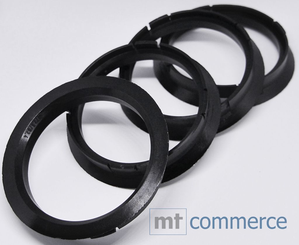 4x Anneaux De Centrage 72,5 X 63,4/72 5 Sur 63 4 Noirs Compatibles Avec
