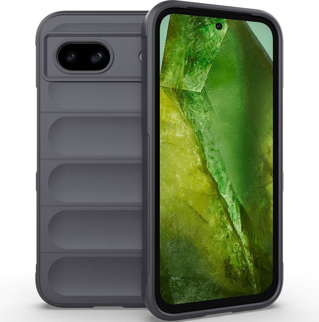 Handyhülle für Google Pixel 8A Weich TPU Silikon Stossfest Anti-rutsch Hülle Dunkelgrau