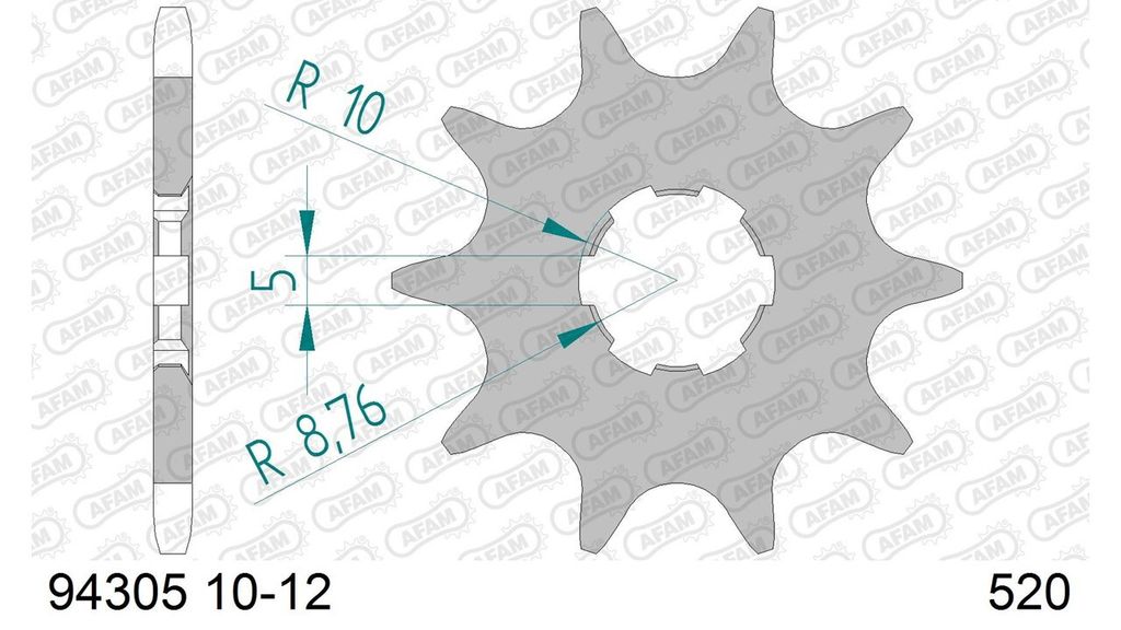 AFAM Standard Stahlritzel vorne 94305 - 520