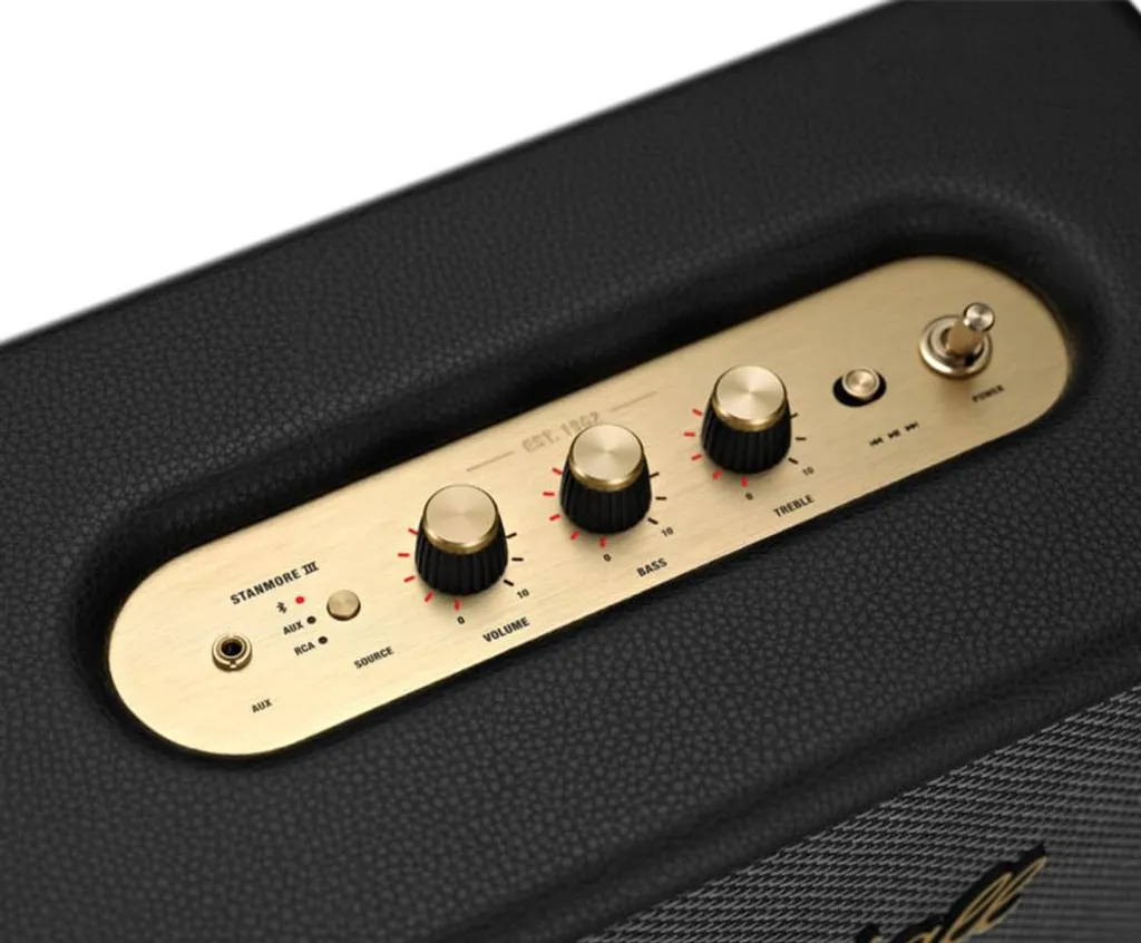 Marshall Stanmore III Noir - Enceinte Bluetooth Stable au Son Clair 80W - 30