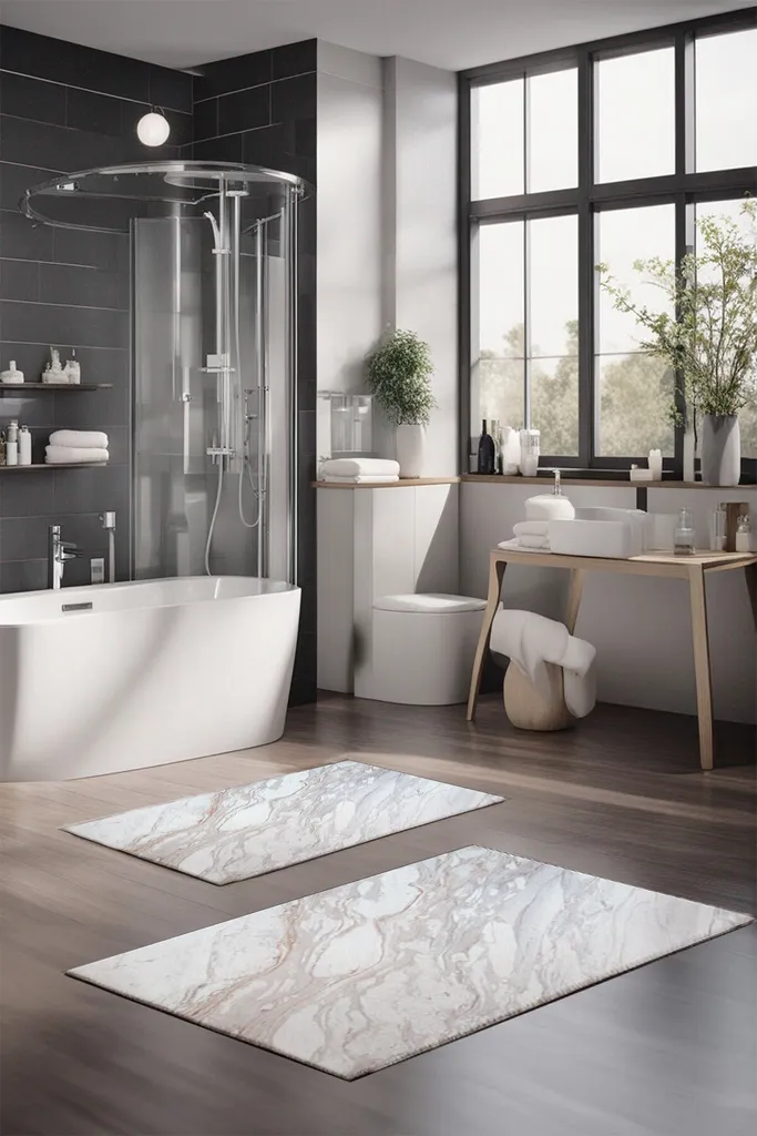 Arredo Bagno Mijolnir CT-5034: Set 2 Tappeti Multicolore 60x100 cm