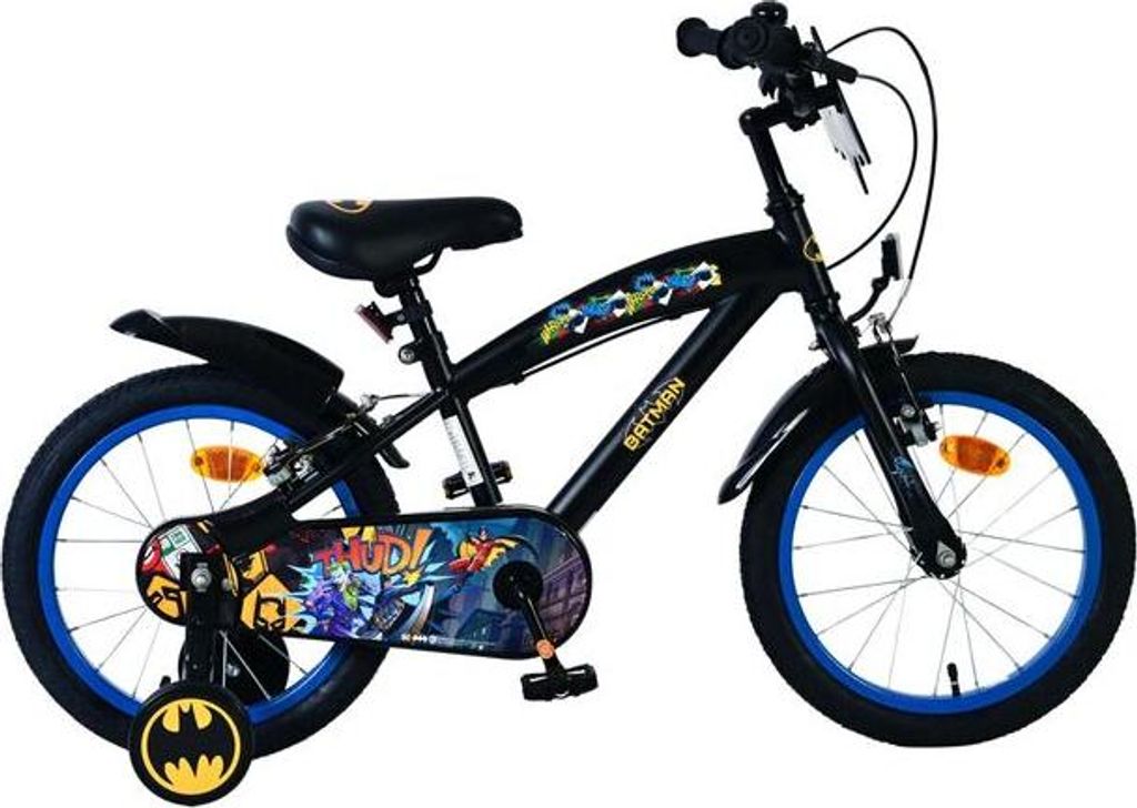 Batman Kinderfahrrad - Jungen - 16 Zoll - Schwarz - 2 Handbremsen