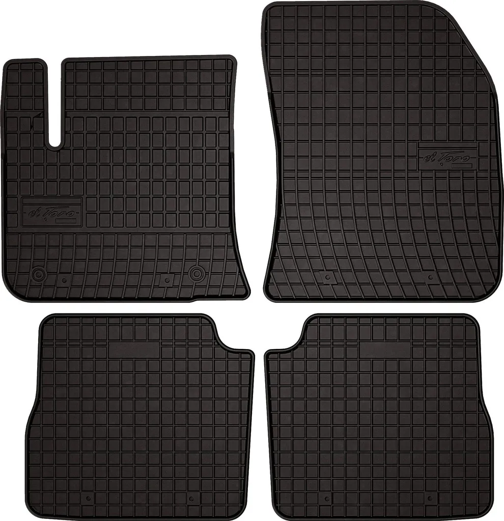 Tappeti Gomma Neri Citroen e-C4 (2021+) Set 4 Pezzi con Clip