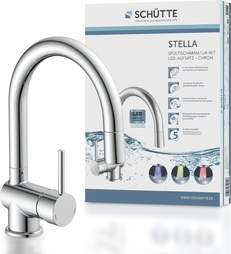 SCHÜTTE bateria kuchenna STELLA, bateria LED z regulacją Zdjęcie produktu