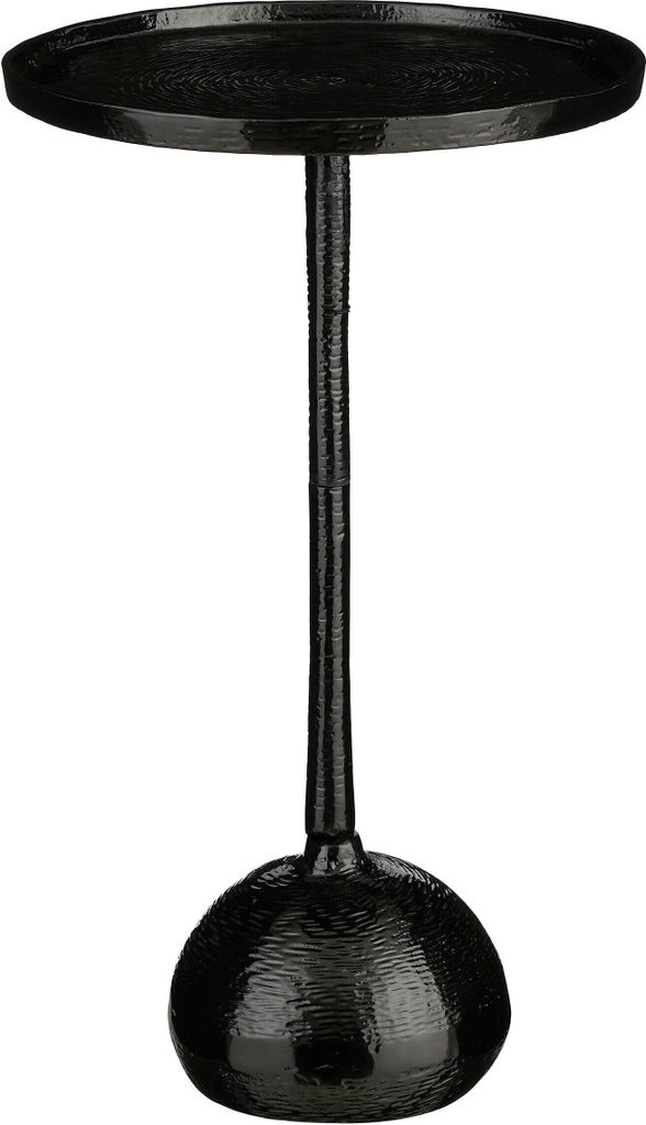 Mica Decorations Colin Beistelltisch - H58 x Ø34 cm - Recyceltes Aluminium - 100%- Schwarz