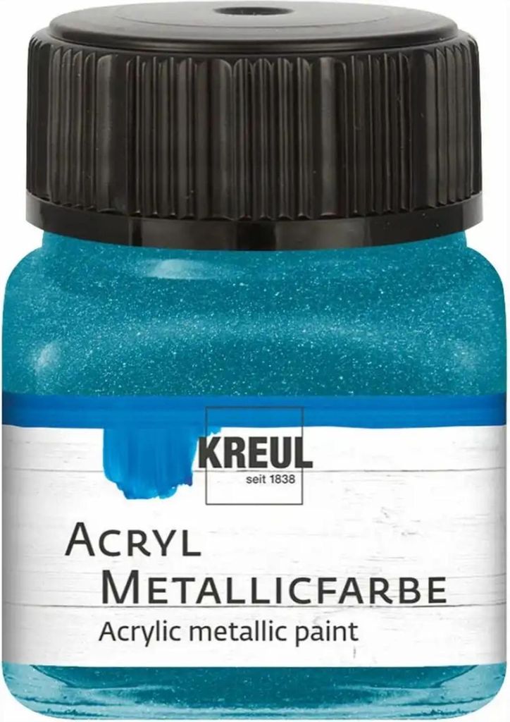 KREUL Acryl Metallicfarbe Petrol 20 ml Produktbild 