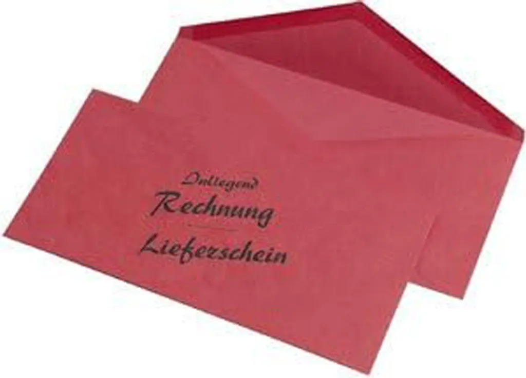 Enveloppes MAILmedia DL Rouge Facture Bon de Livraison 1000 pièces