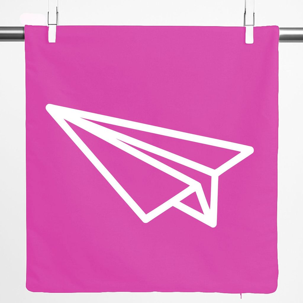 Huuraa Sofakissenbezug Papierflieger Flieger Geschenk 40x40cm Fuchsia Baumwolle Papierflieger Geschenkidee