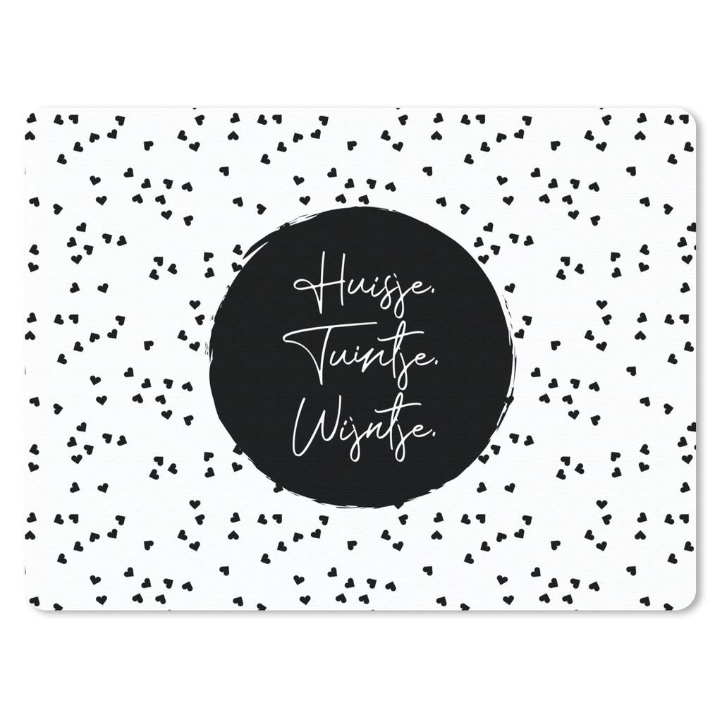 MuchoWow Mauspad Mousepad Zitate - Cottage. Garten. Wein. - Wein - Text 40x30 cm - Mousepads - Maus Mat - Pad - Mausunterlage - Anti Rutsch