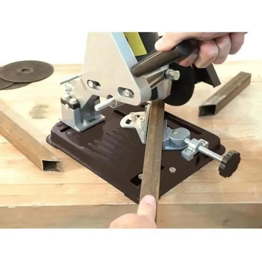 Support meuleuse d'angle stationnaire pour découpe de métal précise