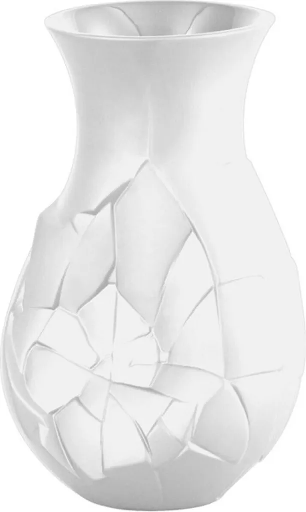 Vase de Qualité Rosenthal 21 cm - Solution Déco Moderne Blanc Mat