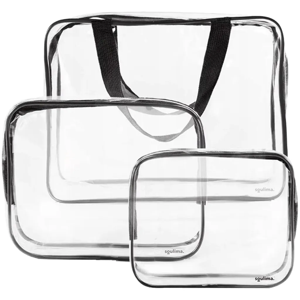 Transparente PVC-Tragetasche - Wasserdicht, Leicht & Groß, Ideal Als Kulturbeutel Oder Für Stadionbesuche