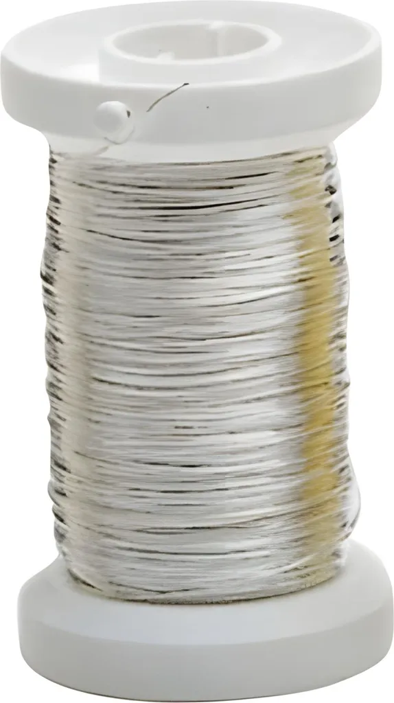 Fil d'argent extra fin 0,25mm flexible et résistant de 40m pour créateurs