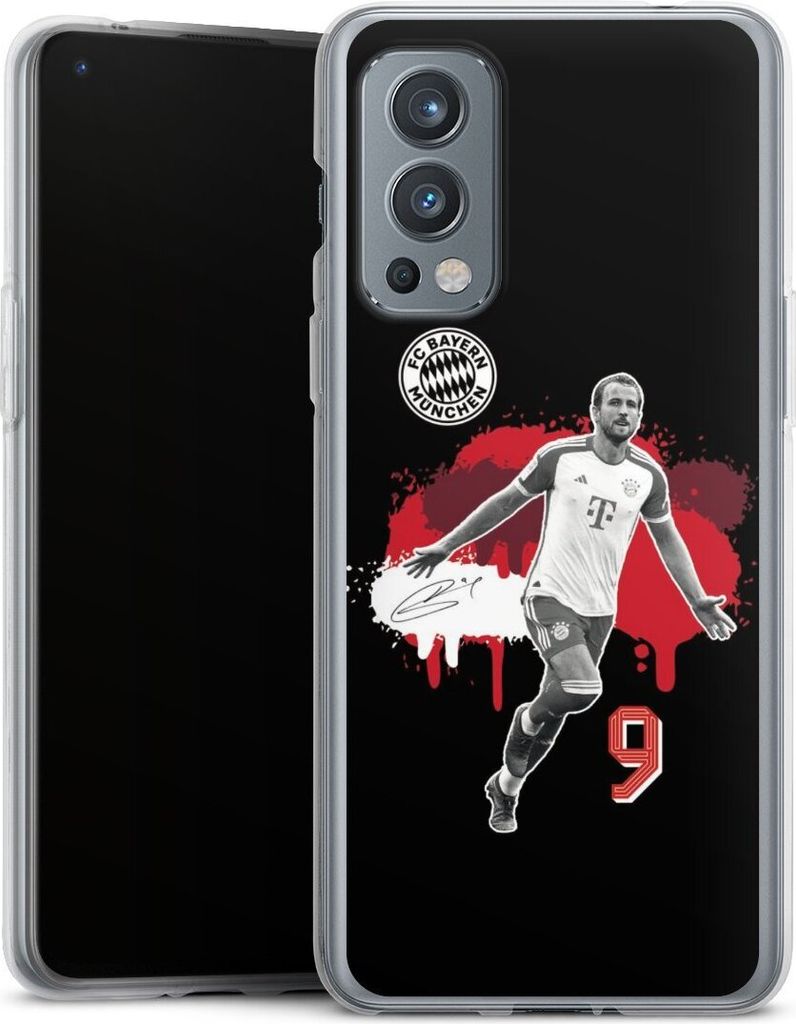 DeinDesign Handyhülle für OnePlus Nord 2 5G Silikon Hülle Case Smartphone Schutzhülle FC Bayern München Offizielles Lizenzprodukt Harry Kane