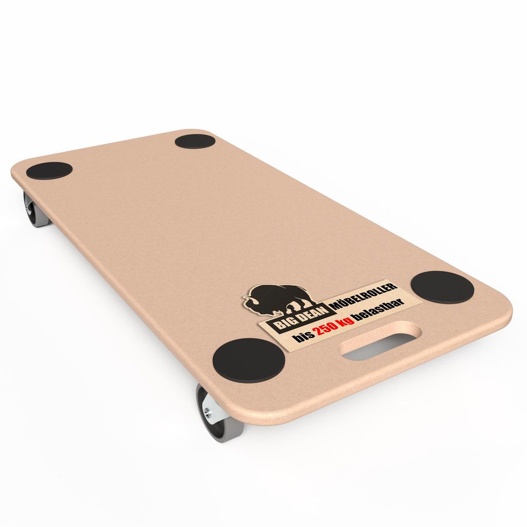 BigDean Materialtransporter 250kg Schwerlast Möbelroller bodenschonende Rollen Transportroller Rollbrett