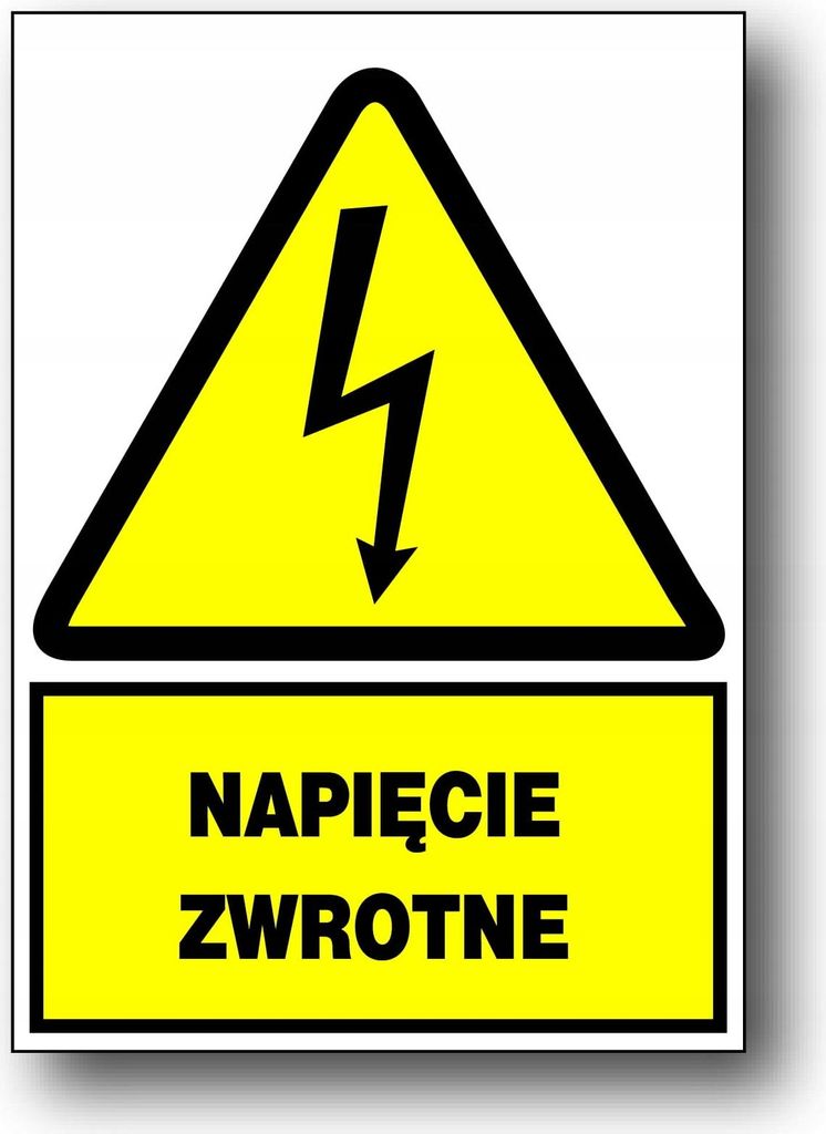 ZEO/A-11 PVC-Elektroschild RÜCKSPANNUNG