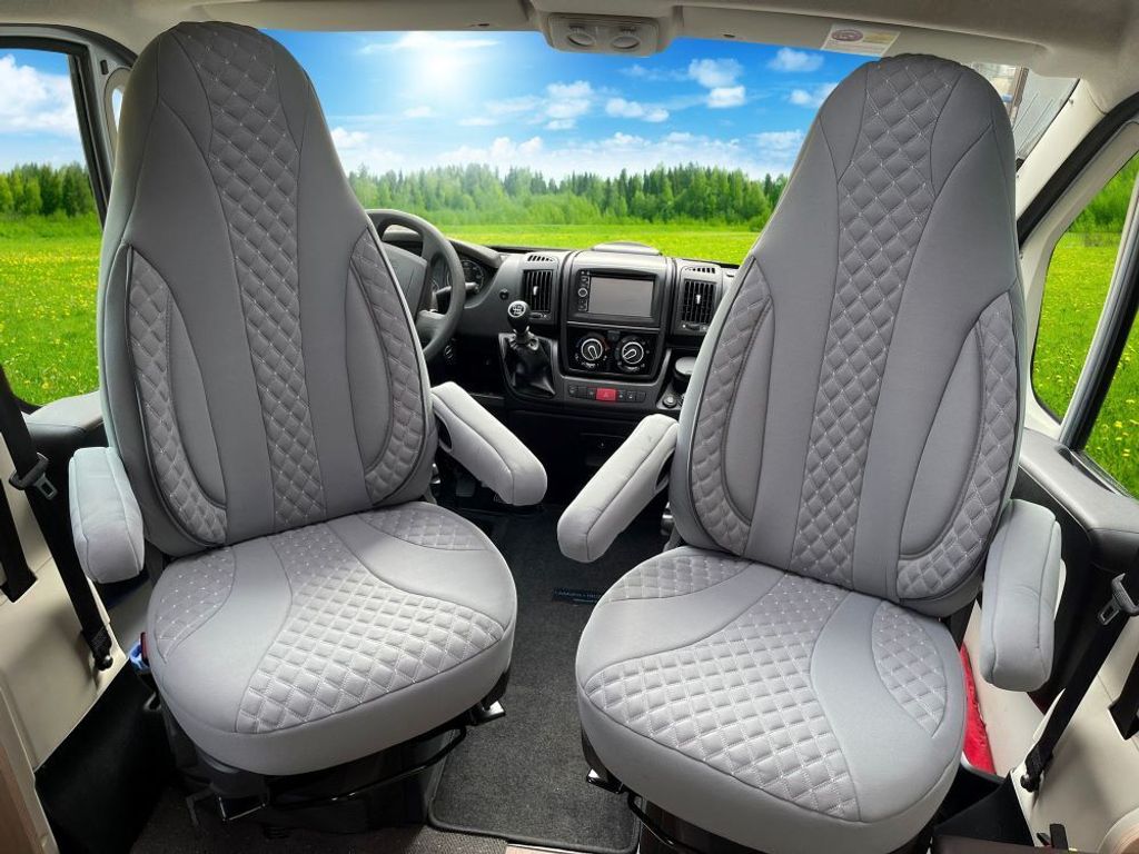 Schonbezüge für Wohnmobil 2er Set in Grau WPL409