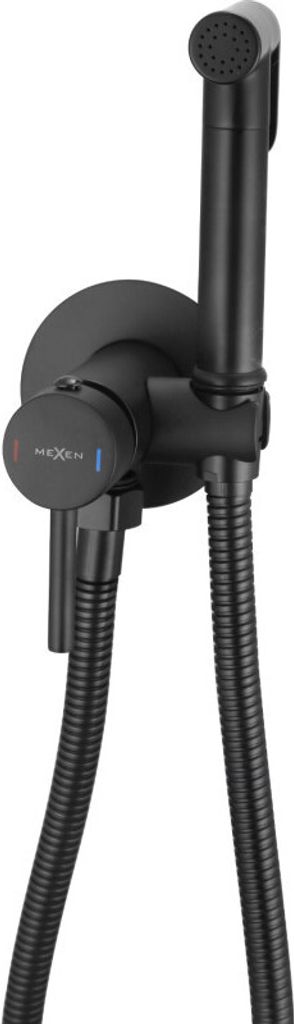 Mexen Elba Unterputz-Bidetarmatur mit Anbausatz, Schwarz - 7599250-70