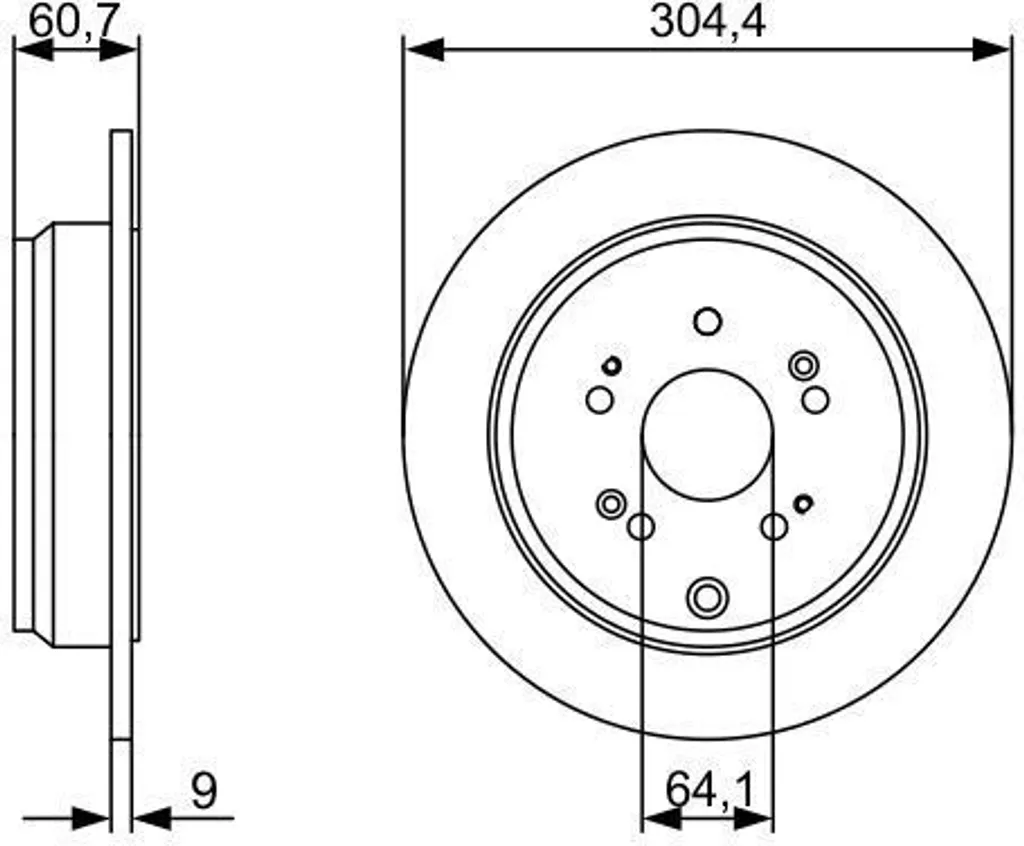Disques de Frein BOSCH 0986479V84 Ventilés Haute Performance HONDA CR-V