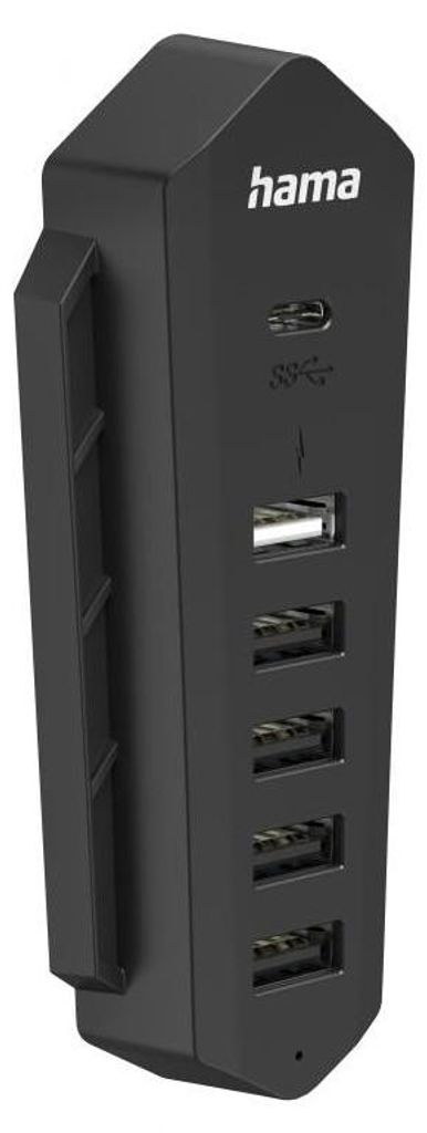 Hama 6in1 USB-Hub fr Playstation 5, 6 Ports (1x USB-C, 5x USB-A), Schwarz (00054406)