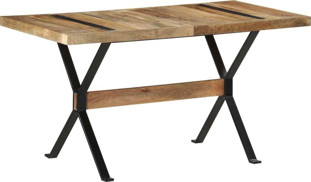 Maison Exclusive - Esstisch 140x70x76 cm Raues Mangoholz