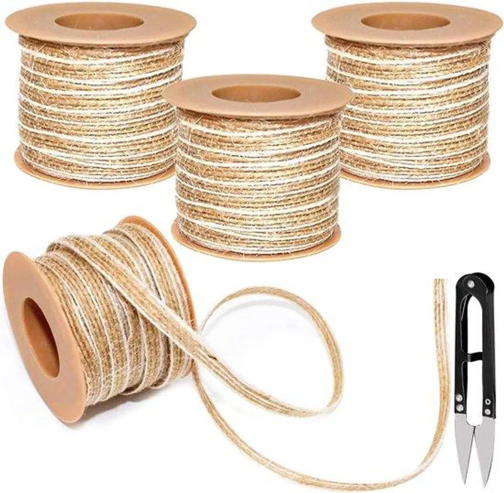 Toile de Jute 10m Anti-Effilochage pour Déco Robuste et Bricolage DIY