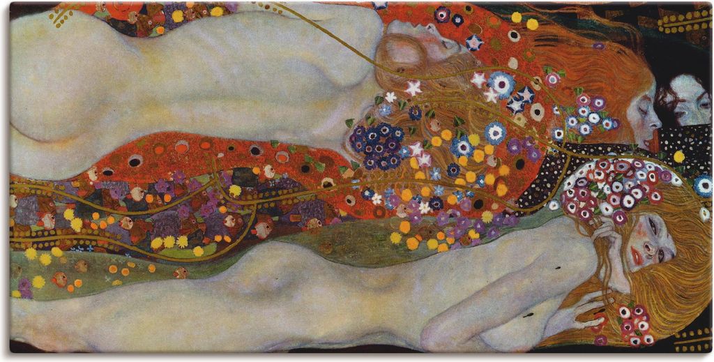 ARTland Leinwandbild Wasserschlangen II (Die Freundinnen) Größe: 40x20 cm
