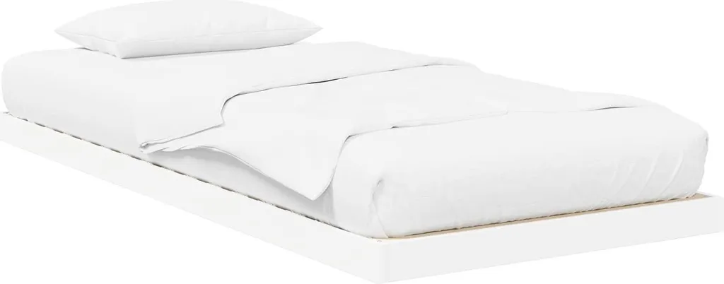 Petit lit blanc 75x190 cm au sol : gagnez de l'espace et évitez les chutes