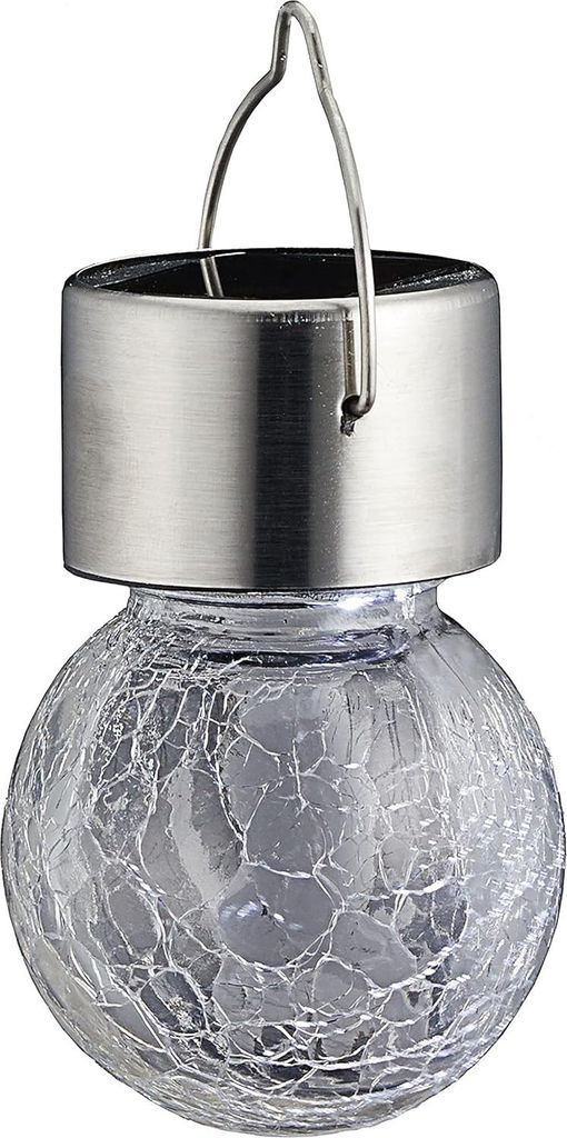 Solarleuchte mit Crackle-Effekt LED warmweiß im 6er Set Produktbild 
