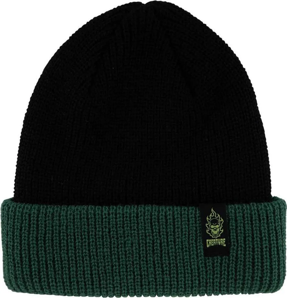 Casquette Creature Bonehead Label Long Shoreman en Maille Côtelée Noire