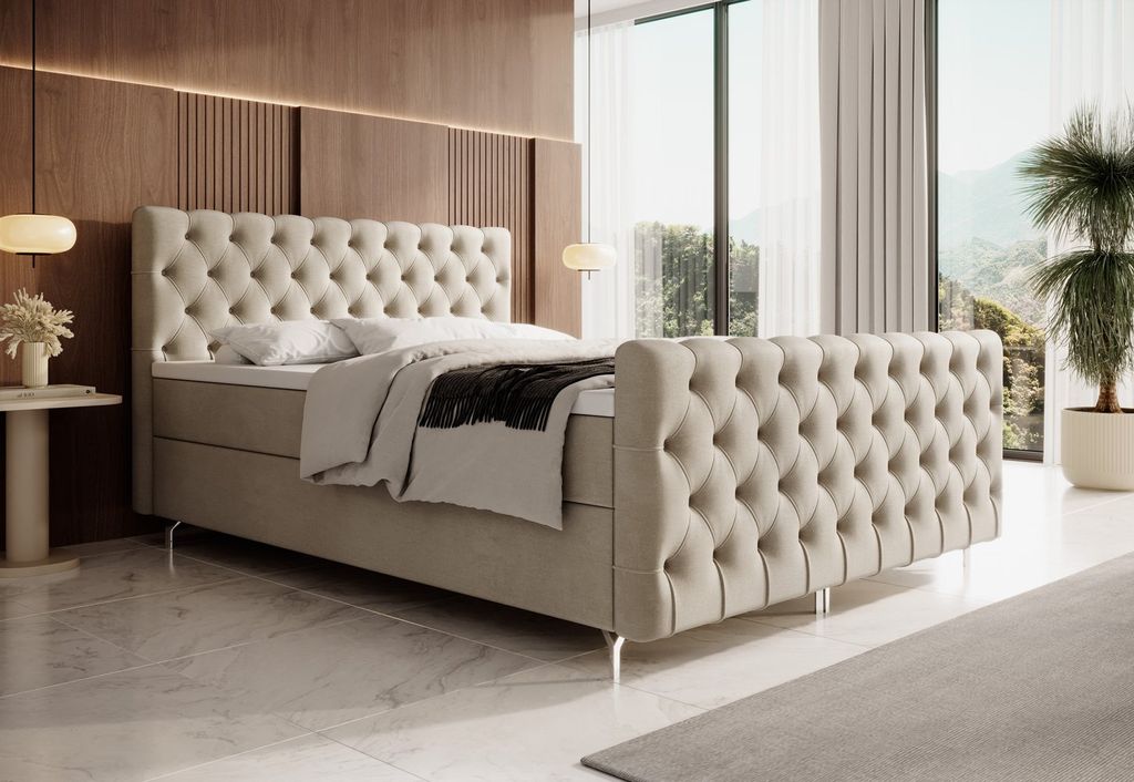 Čalouněná postel 200x200 ADRIA PLUS s úložným prostorem - Obrázek produktu 
